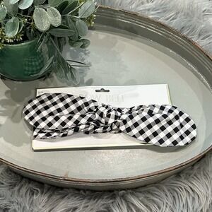MudPie Woven Cotton Gingham Print Bow Belt Size Smalll/Medium 48.5"‎
